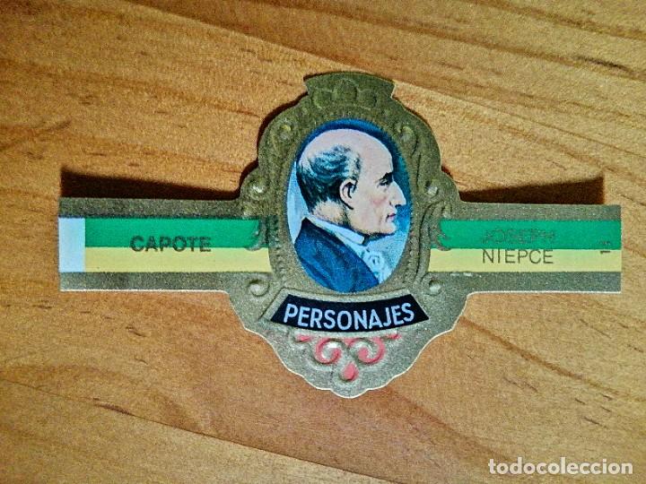 Vitolas de colecci&oacute;n: VITOLA CAPOTE - COLECCI&Oacute;N: PERSONAJES - JOSEPH NIEPCE - SERIE J - INVENTORES - N&Uacute;MERO 11