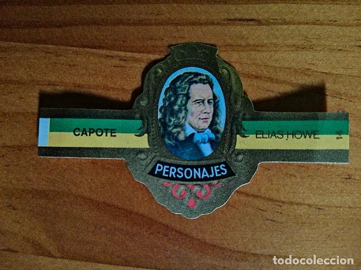 Vitolas de colecci&oacute;n: VITOLA CAPOTE - COLECCI&Oacute;N: PERSONAJES - ELIAS HOWE - SERIE J - INVENTORES - N&Uacute;MERO 14