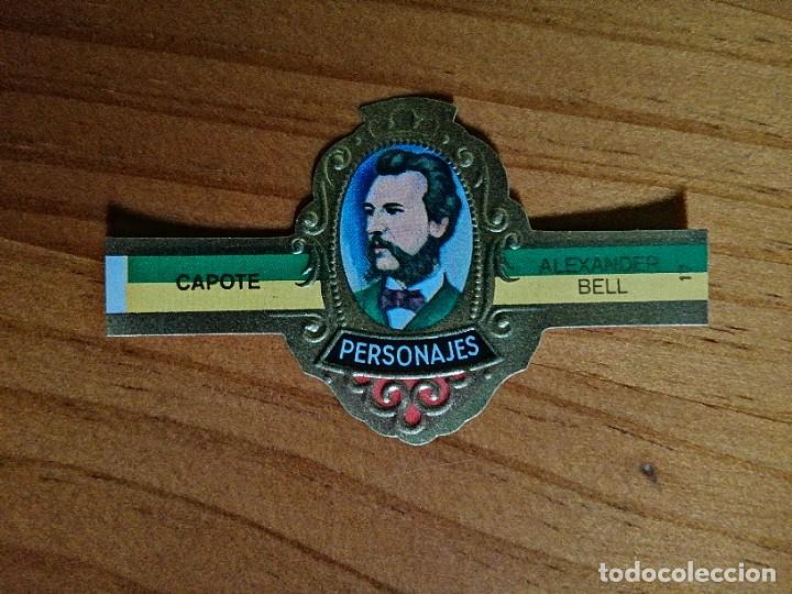 Vitolas de colecci&oacute;n: VITOLA CAPOTE - COLECCI&Oacute;N: PERSONAJES - ALEXANDER BELL - SERIE J - INVENTORES - N&Uacute;MERO 17