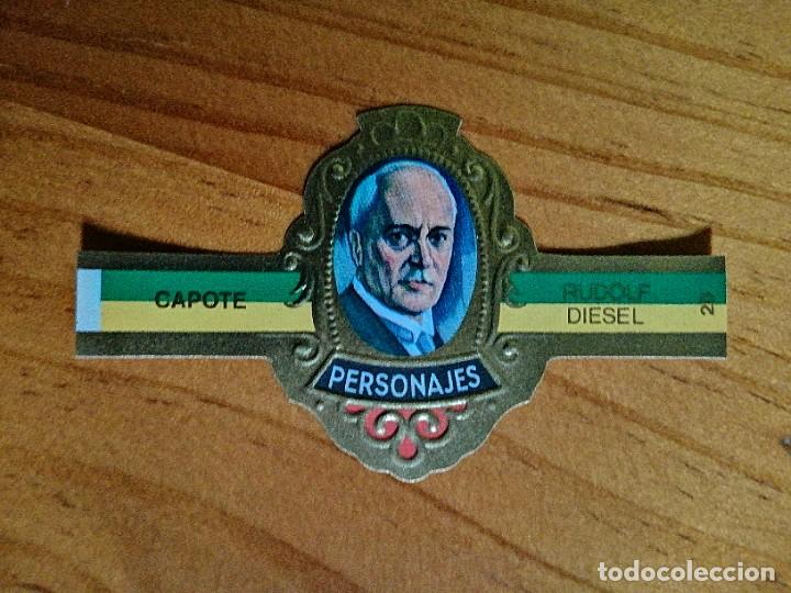 Vitolas de colecci&oacute;n: VITOLA CAPOTE - COLECCI&Oacute;N: PERSONAJES - RUDOLF DIESEL - SERIE J - INVENTORES - N&Uacute;MERO 20