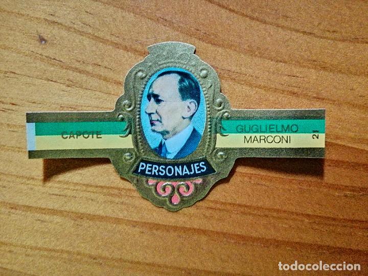 Vitolas de colecci&oacute;n: VITOLA CAPOTE - COLECCI&Oacute;N: PERSONAJES - GUGLIELMO MARCONI - SERIE J - INVENTORES - N&Uacute;MERO 21