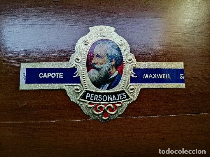 Vitolas de colecci&oacute;n: VITOLA CAPOTE - COLECCI&Oacute;N: PERSONAJES - MAXWELL - SERIE H - N&Uacute;MERO 21