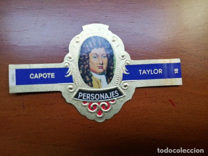 Vitolas de colecci&oacute;n: VITOLA CAPOTE - COLECCI&Oacute;N: PERSONAJES - TAYLOR - SERIE H - N&Uacute;MERO 18