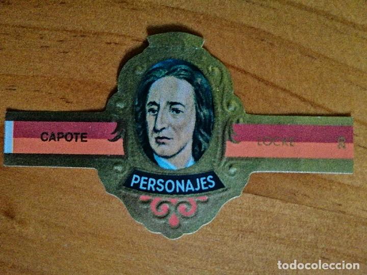 Vitolas de colecci&oacute;n: VITOLA CAPOTE - COLECCI&Oacute;N: PERSONAJES, FILOSOFOS - LOCKE - SERIE I - N&Uacute;MERO 20