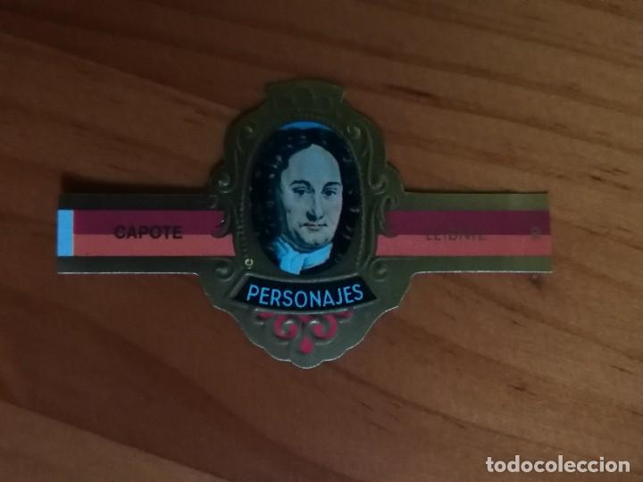 Vitolas de colecci&oacute;n: VITOLA CAPOTE - COLECCI&Oacute;N: PERSONAJES, FILOSOFOS - LEIBNIZ - SERIE I - N&Uacute;MERO 19