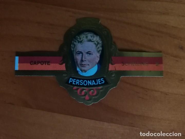 Vitolas de colecci&oacute;n: VITOLA CAPOTE - COLECCI&Oacute;N: PERSONAJES, FILOSOFOS - SCHELLING - SERIE I - N&Uacute;MERO 16