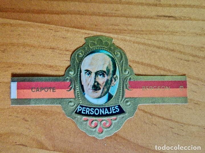 Vitolas de colecci&oacute;n: VITOLA CAPOTE - COLECCI&Oacute;N: PERSONAJES, FILOSOFOS - BERGSON - SERIE I - N&Uacute;MERO 13