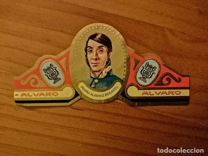 Vitolas de colecci&oacute;n: VITOLA ALVARO - SERIE: M&Uacute;SICOS - PEDRO ALBENIZ BESANTU.