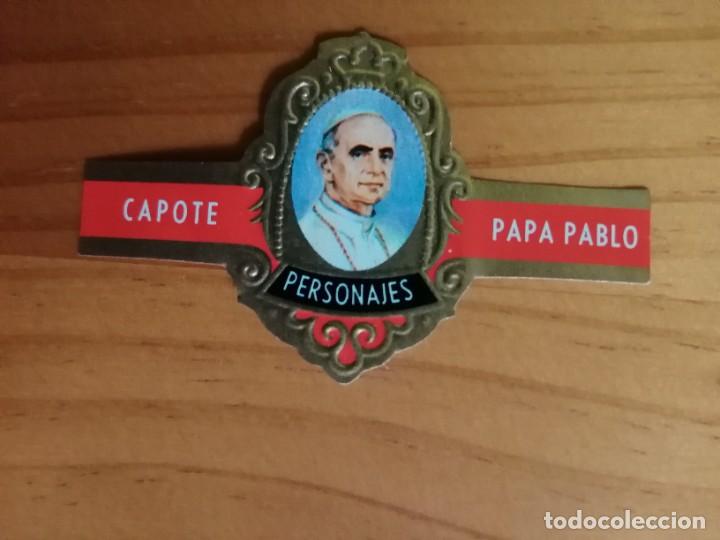 Vitolas de colecci&oacute;n: VITOLA CAPOTE - COLECCI&Oacute;N: PERSONAJES - PAPA PABLO - SERIE A - N&Uacute;MERO 3