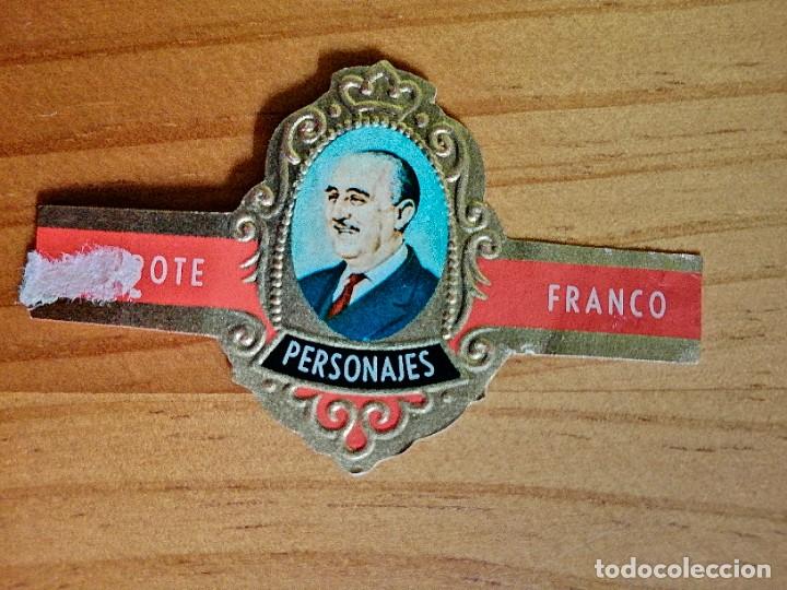 Vitolas de colecci&oacute;n: VITOLA CAPOTE - COLECCI&Oacute;N: PERSONAJES - FRANCO - SERIE A - N&Uacute;MERO 10