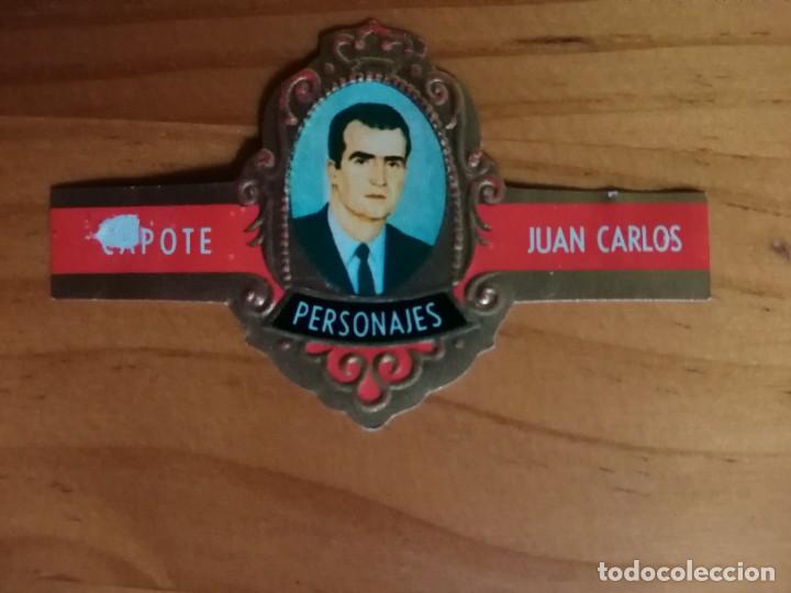 Vitolas de colecci&oacute;n: VITOLA CAPOTE - COLECCI&Oacute;N: PERSONAJES - JUAN CARLOS - SERIE A - N&Uacute;MERO 18