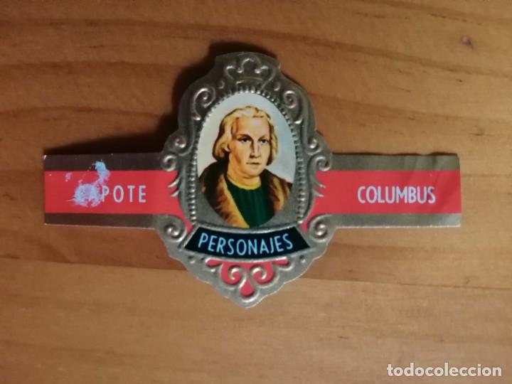 Vitolas de colecci&oacute;n: VITOLA CAPOTE - COLECCI&Oacute;N: PERSONAJES - COLUMBUS - SERIE A - N&Uacute;MERO 19