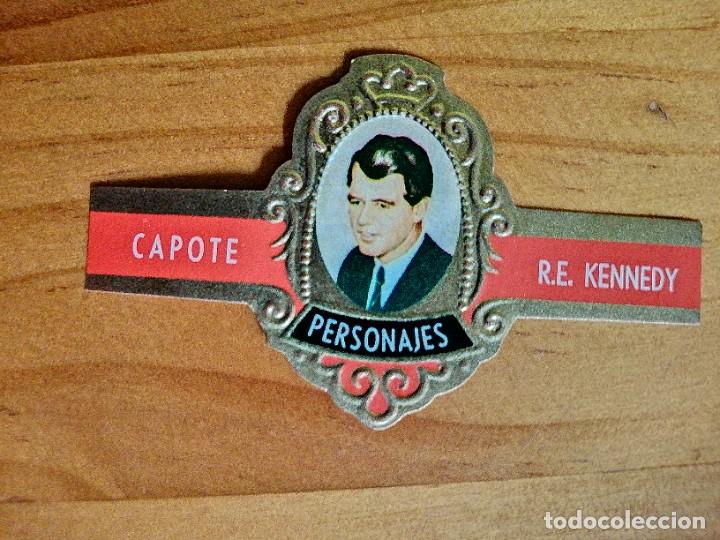 Vitolas de colecci&oacute;n: VITOLA CAPOTE - COLECCI&Oacute;N: PERSONAJES - R.E. KENNEDY - SERIE A - N&Uacute;MERO 22