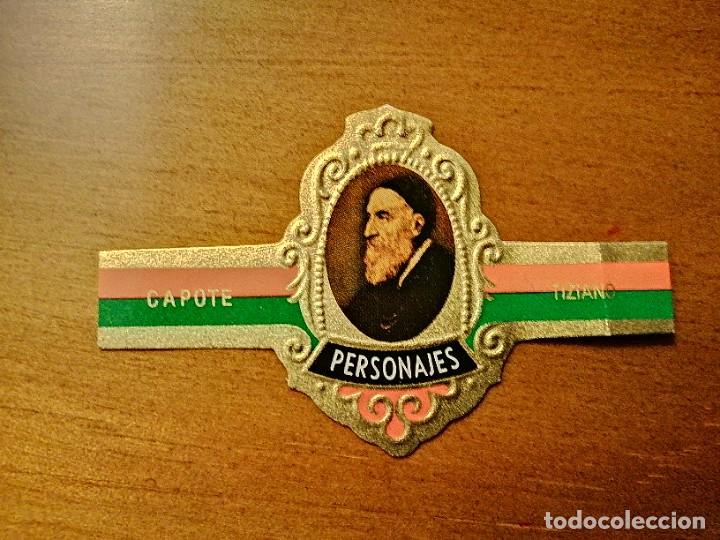 Vitolas de colecci&oacute;n: VITOLA CAPOTE - COLECCI&Oacute;N: PERSONAJES: TIZIANO - SERIE E - N&Uacute;MERO 5