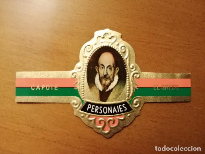 Vitolas de colecci&oacute;n: VITOLA CAPOTE - COLECCI&Oacute;N: PERSONAJES: EL GRECO - SERIE E - N&Uacute;MERO 15