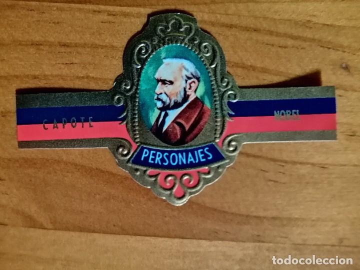 Vitolas de colecci&oacute;n: VITOLA CAPOTE - COLECCI&Oacute;N: PERSONAJES: NOBEL - SERIE B - N&Uacute;MERO 9
