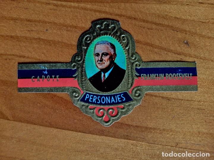 Vitolas de colecci&oacute;n: VITOLA CAPOTE - COLECCI&Oacute;N: PERSONAJES: FRANKLIN ROOSEVELT - SERIE B - N&Uacute;MERO 13