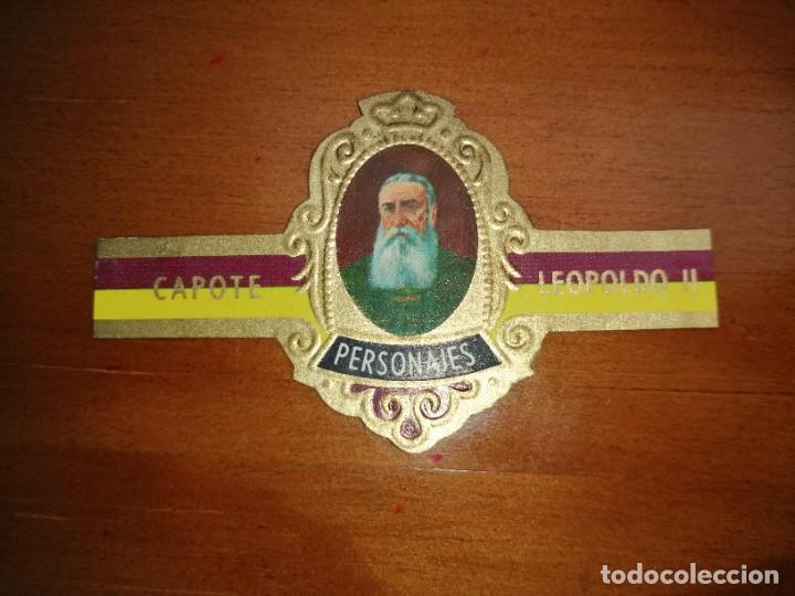 Vitolas de colecci&oacute;n: VITOLA CAPOTE - COLECCI&Oacute;N: PERSONAJES: LEOPOLDO II - SERIE D - N&Uacute;MERO 1