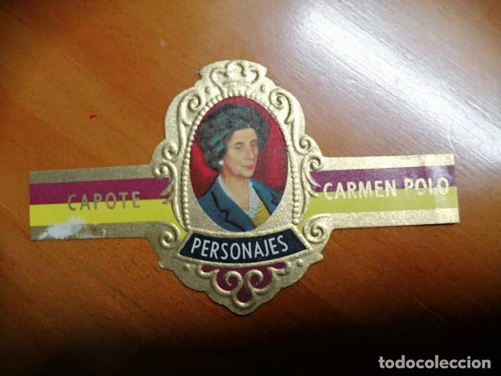 Vitolas de colecci&oacute;n: VITOLA CAPOTE - COLECCI&Oacute;N: PERSONAJES: CARMEN POLO - SERIE D - N&Uacute;MERO 5