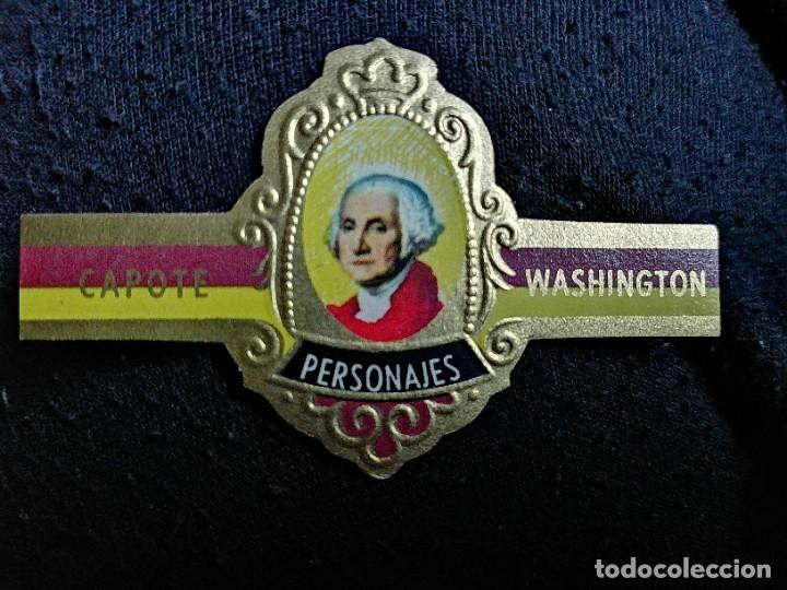Vitolas de colecci&oacute;n: VITOLA CAPOTE - COLECCI&Oacute;N: PERSONAJES: WASHINGTON - SERIE D - N&Uacute;MERO 7