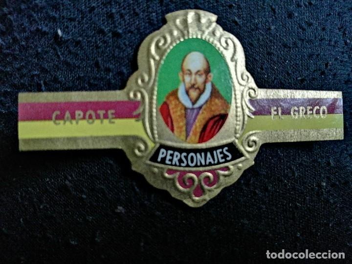 Vitolas de colecci&oacute;n: VITOLA CAPOTE - COLECCI&Oacute;N: PERSONAJES: EL GRECO - SERIE D - N&Uacute;MERO 9