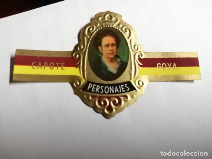 Vitolas de colecci&oacute;n: VITOLA CAPOTE - COLECCI&Oacute;N: PERSONAJES: GOYA - SERIE D - N&Uacute;MERO 13