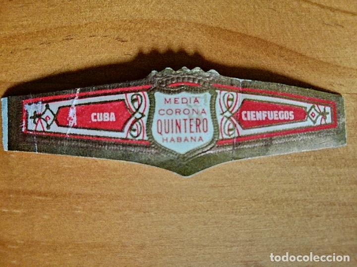 Vitolas de colecci&oacute;n: VITOLA - MEDIA CORONA QUINTERO HABANA - CUBA - CIENFUEGOS.