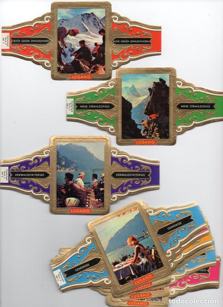 Vitolas de colecci&oacute;n: Vitolas. Serie Lugano, Turismo, serie 2, 70 vitolinas.