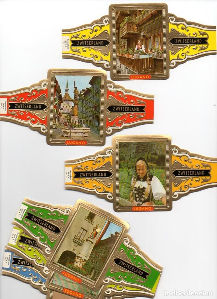 Vitolas de colecci&oacute;n: Vitolas. Serie Lugano, Suiza, serie 9. 20 vitolinas.