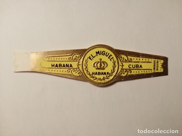 Vitolas de colecci&oacute;n: VITOLA - EL MIGUEL - HABANA - CUBA - ELABORADO A M&Aacute;QUINA.