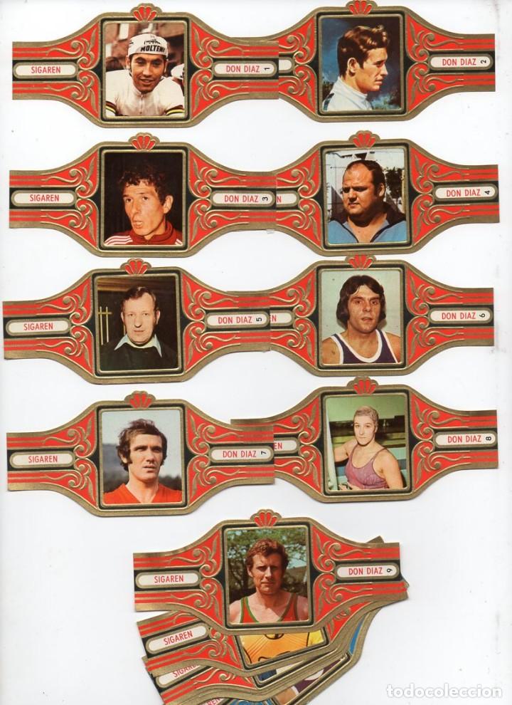 Vitolas de colecci&oacute;n: Vitolas. Serie Don D&iacute;az - Campeones Deportivos Belgas. 24 vitolinas.