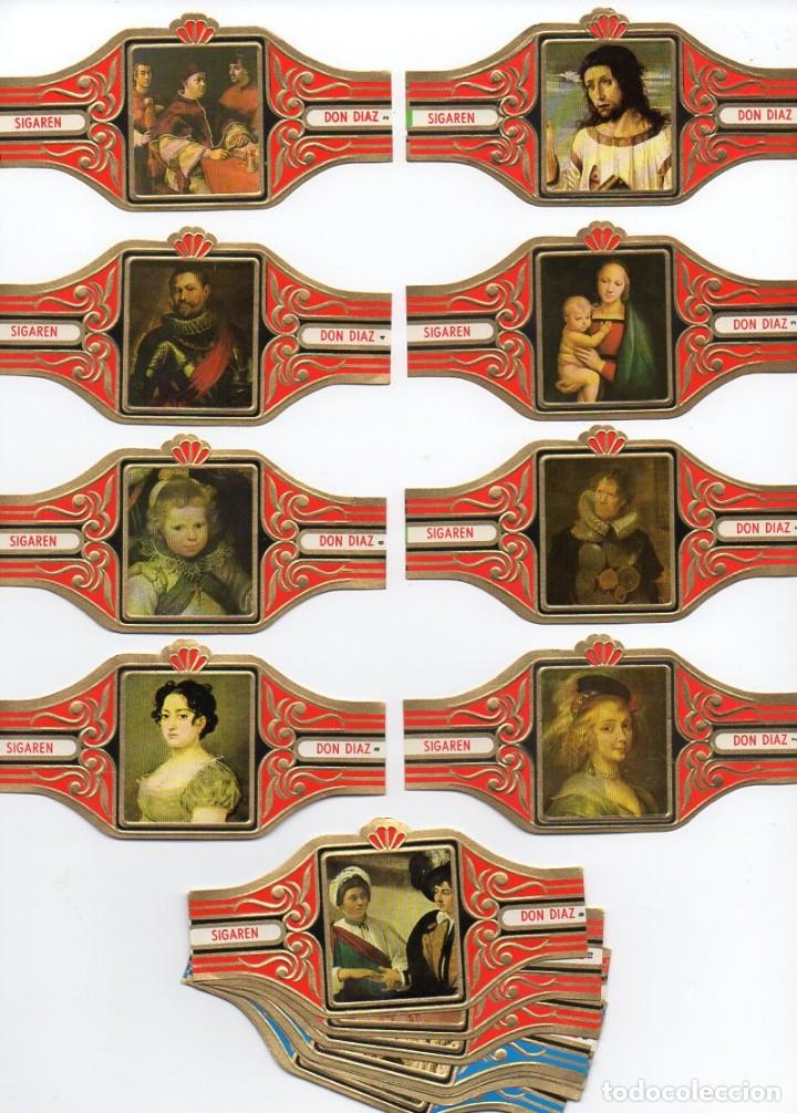 Vitolas de colecci&oacute;n: Vitolas. Serie completa Don Diaz - Pintores Ilustres, serie 4, 24 vitolinas.