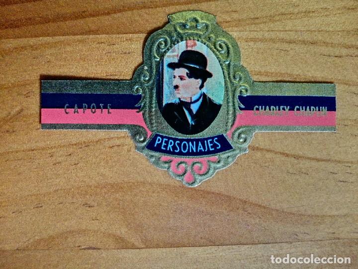 Vitolas de colecci&oacute;n: VITOLA - CAPOTE - COLECCI&Oacute;N: PERSONAJES - SERIE B - N&Uacute;MERO 15 - CHARLEY CHAPLIN.