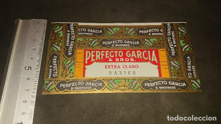 Vitolas de colecci&oacute;n: VITOLA O LITOGRAFIA DE PUROS O CIGARROS - PERFECTO GARCIA EXTRA CLARO - , LEER DESCRIPCION