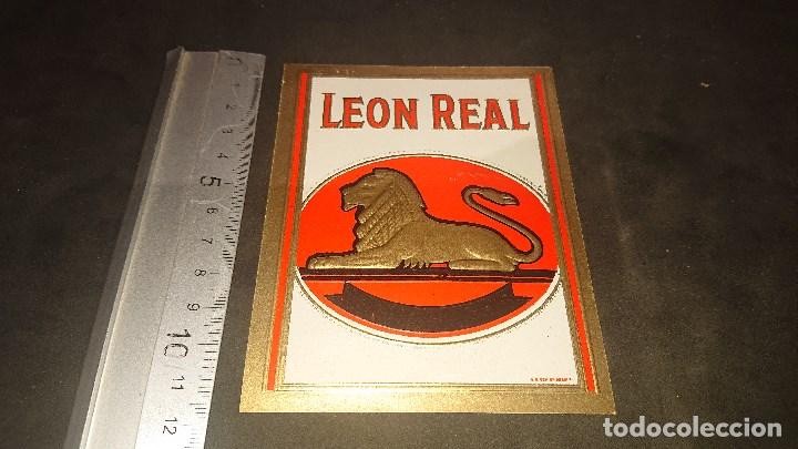 Vitolas de colecci&oacute;n: VITOLA O LITOGRAFIA DE PUROS O CIGARROS - LEON REAL - , LEER DESCRIPCION