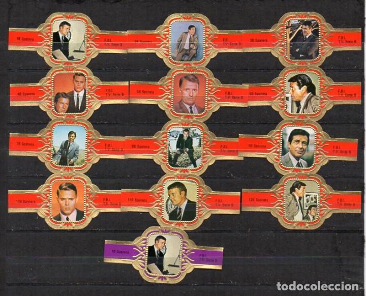 Vitolas de colecci&oacute;n: Vitolas. Serie Spanera - FBI, morado. 12 vitolas.
