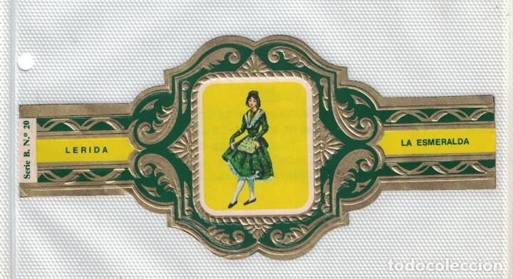 Sammlung von Banderolen: (XV-020) - Vitolas - La Esmeralda - Trajes tipicos espa&ntilde;oles serie B N&ordm; 20 - LERIDA