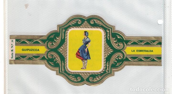 Bagues de cigare de collection: (XV-020) - Vitolas - La Esmeralda - Trajes tipicos espa&ntilde;oles serie B N&ordm; 37 - GUIPUZCOA