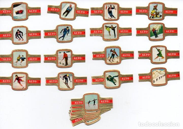 Vitolas de colecci&oacute;n: Vijosefa. Serie completa Alto, Deportes Invierno, 24 vitolas.