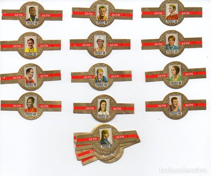 Vitolas de colecci&oacute;n: Vijosefa. Serie completa Alto, Olimpiada 68. 24 vitolas.