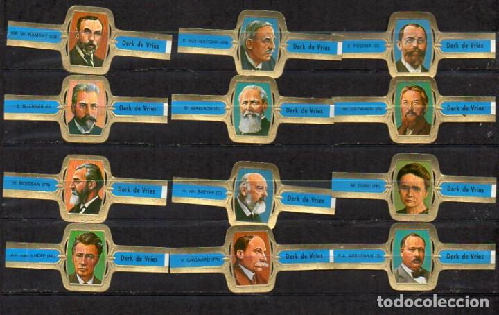 Vitolas de colecci&oacute;n: Vijosefa. Serie Derk de Vries - Premios Nobel de Qu&iacute;mica, 12 vitolas.