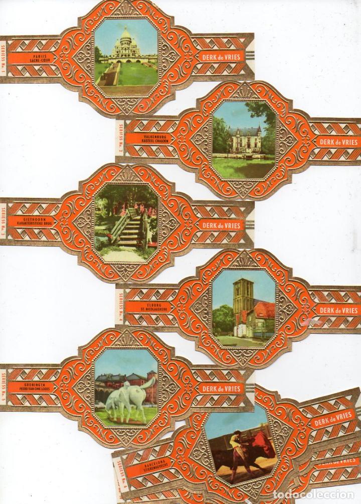 Vitolas de colecci&oacute;n: Vijosefa. Serie Derk de Vries -Turismo , serie 55. 10 vitolinas.