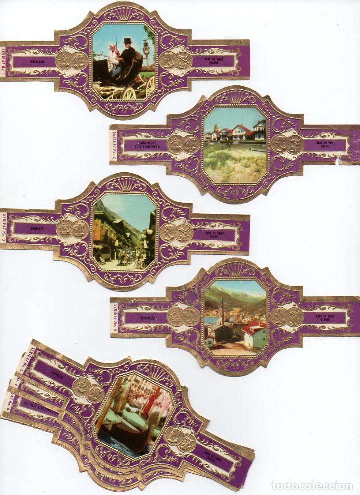 Vitolas de colecci&oacute;n: Vijosefa. Serie Derk de Vries -Turismo , serie 47. 10 vitolinas.
