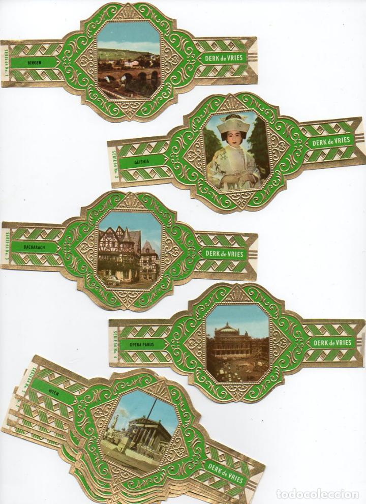 Vitolas de colecci&oacute;n: Vijosefa. Serie Derk de Vries -Turismo , serie 64. 10 vitolinas.