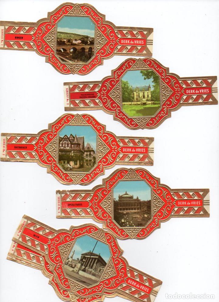 Vitolas de colecci&oacute;n: Vijosefa. Serie Derk de Vries -Turismo , serie 65. 10 vitolinas.