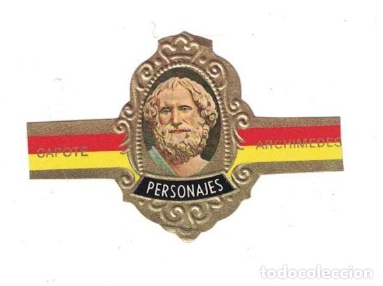 Bagues de cigare de collection: (XV-020) - Vitolas - Capote - Personajes serie G N&ordm; 18 - ARCHIMEDES