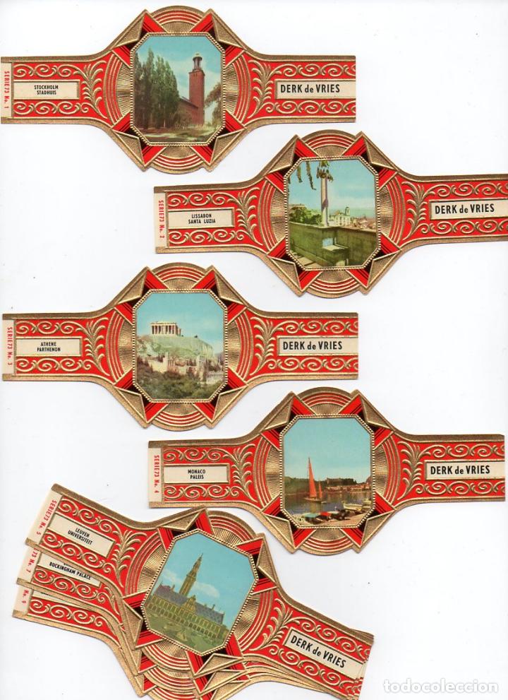 Vitolas de colecci&oacute;n: Vijosefa. Serie Derk de Vries -Turismo , serie 73. 10 vitolinas.