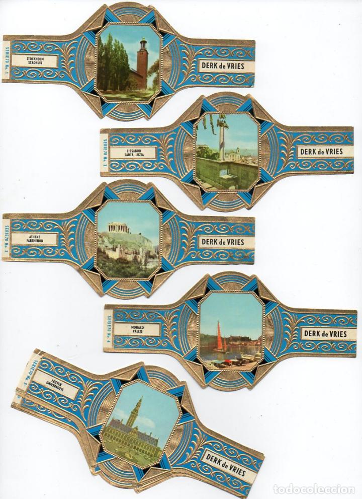 Vitolas de colecci&oacute;n: Vijosefa. Serie Derk de Vries -Turismo , serie 70. 10 vitolinas.