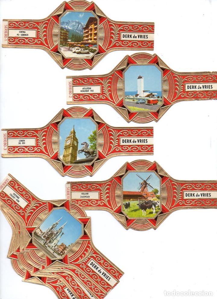 Vitolas de colecci&oacute;n: Vijosefa. Serie Derk de Vries -Turismo , serie 80. 10 vitolinas.