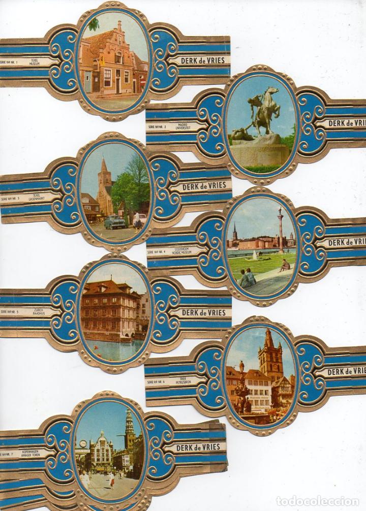 Vitolas de colecci&oacute;n: Vijosefa. Serie Derk de Vries -Turismo , serie 169. 10 vitolinas.